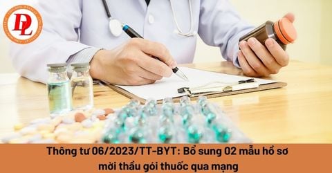 Thông tư 06 2023 TT BYT Bổ sung 02 mẫu hồ sơ mời thầu mua thuốc qua mạng